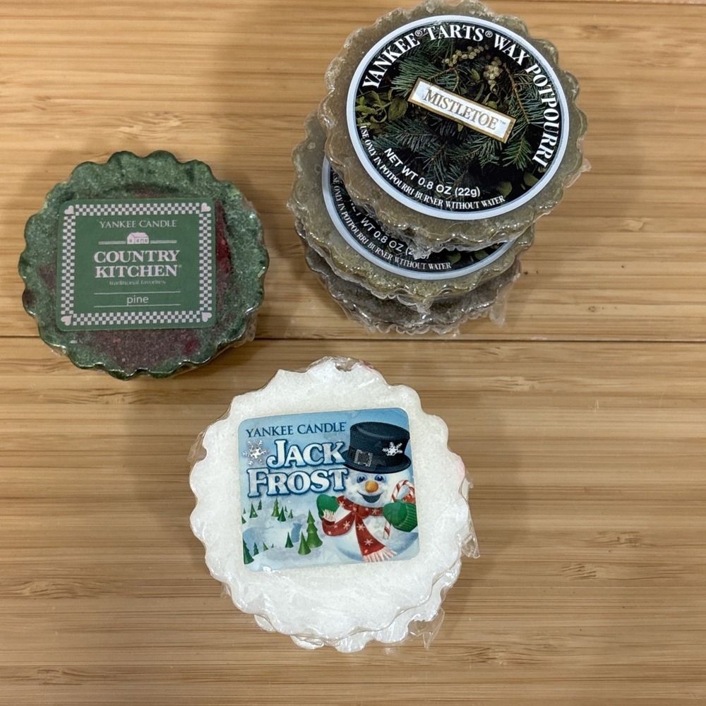 New Yankee Candle 6 Lot Mistletoe Jack Frost Pine scented Tarts Wax Melts